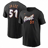 Men's San Francisco Giants #51 Jung Hoo Lee Anthracite 2025 City Connect Fuse Name & Number T-Shirt,baseball caps,new era cap wholesale,wholesale hats